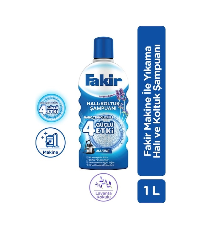 Fakir Lavanta Makine Nano Teknolojili Halı Ve Koltuk Şampuanı 1 Lt Tekli