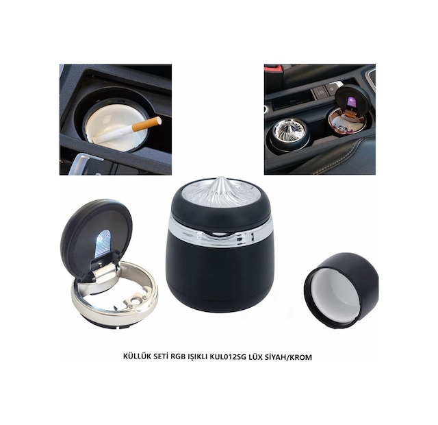 Küllük Seti Rgb Işıklı Kul012sg Lüx Siyah/krom