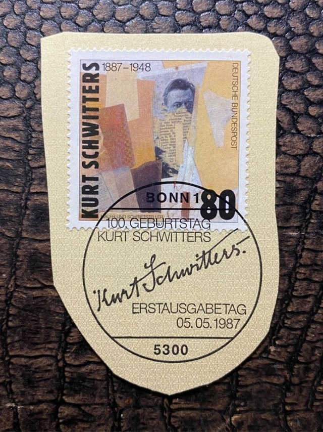 Almanya İlkgün Özel Damgalı Fragman Pul Kurt Schwitters 05.05.1987 Teşhir Ürün