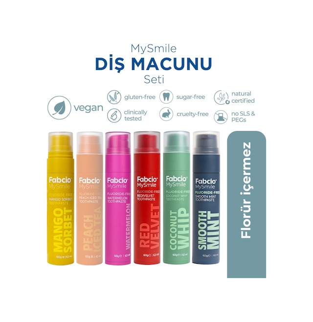 Fabcio Mysmile Diş Macunu 6'lı Set Diş Eti Bakımı
