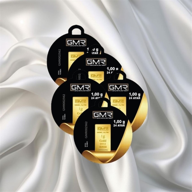 Leva Gold 1 Gr 24 Ayar Gmr Gram Altın 5 Adet