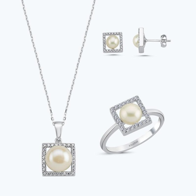 Altınbaş Altın Üçlü İnci Set Utkch028-25696-set