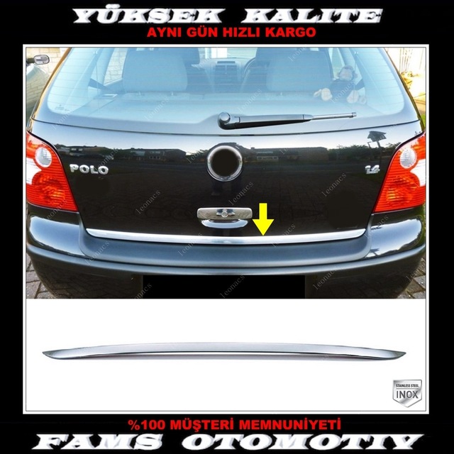Vw Polo Krom Bagaj Alt Çıtası 2005-2009 Arası P.Çelik