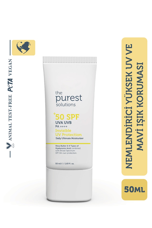 The Purest Solutions Spf50+ Invisible Uv Protection Daily Intensive Moisturizer 50 ML