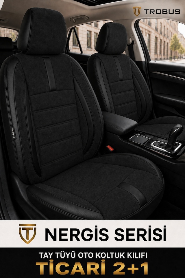 Volkswagen Polo Iii 6n/6n2 Hb 1994-2001 Siyah Nergis Ortopedik Tay Tüyü 2+1 Ticari Koltuk Kılıfı Siyah