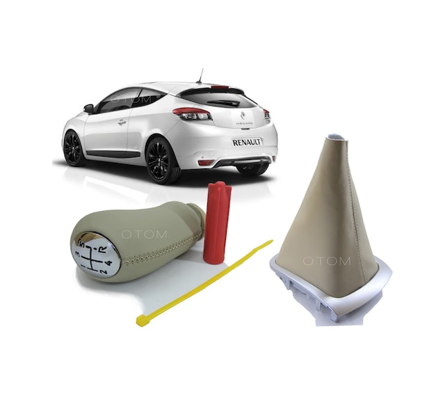 Renault Megane 3 Bej Vites Körüğü Ve Vites Topuzu Takımı (Krem)