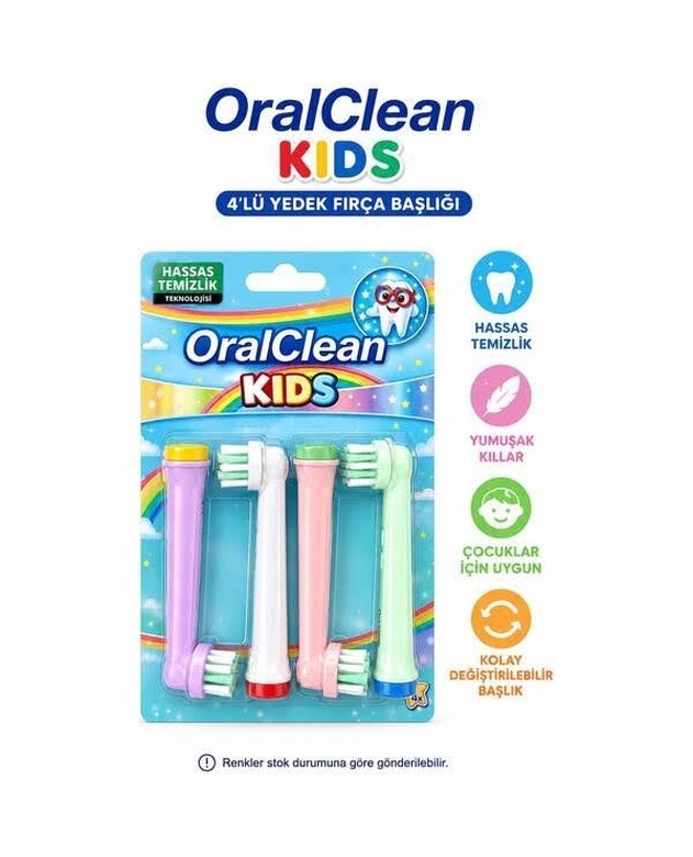 Oral Clean Kıds 4'lü Yedek Diş Fırçası Başlığı