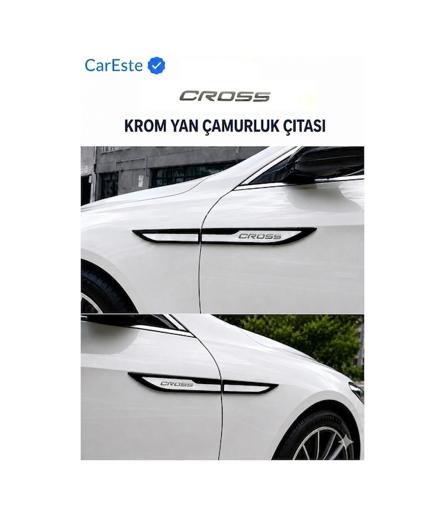 Fiat Egea Cross Uyumlu Krom Yan Çamurluk Çıtası 4 Parça Abs Dış Aksesuar