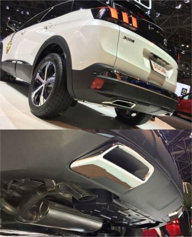 Peugeot 3008 Egzoz Ucu Abs Plastik Üzeri Krom Difüzör Kromu