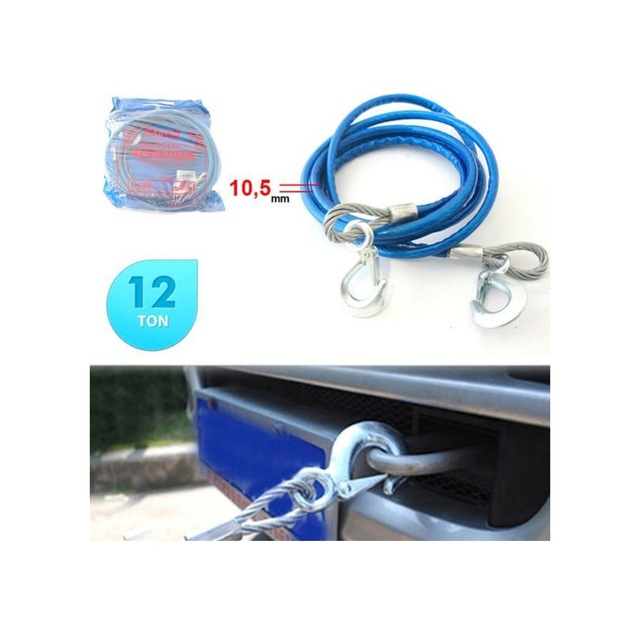Carub BR1720512 12 Ton Çelik İzoleli Çekme Halatı 4.5 M