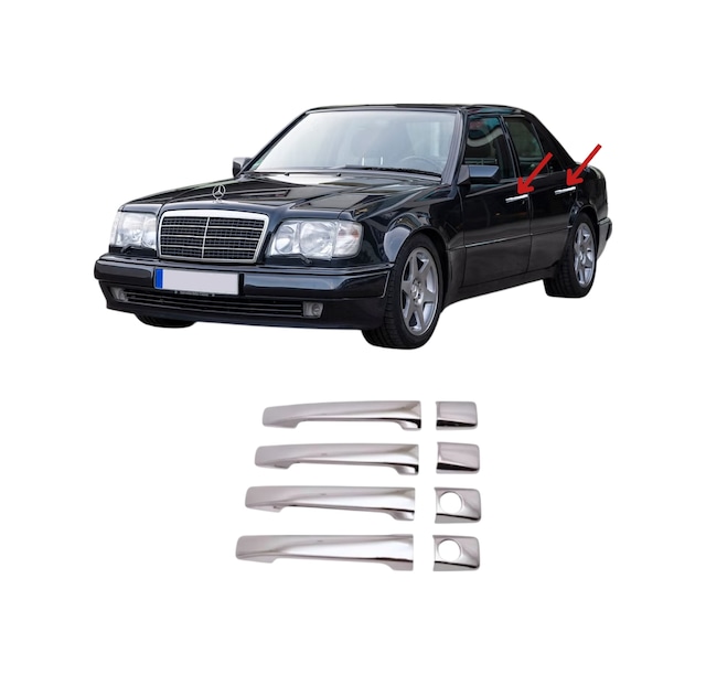 Mercedes E Klasse W124 Krom Kapı Kolu 4 Kapı 1984-1995 Paslanmaz Çelik Dzdrk636gs