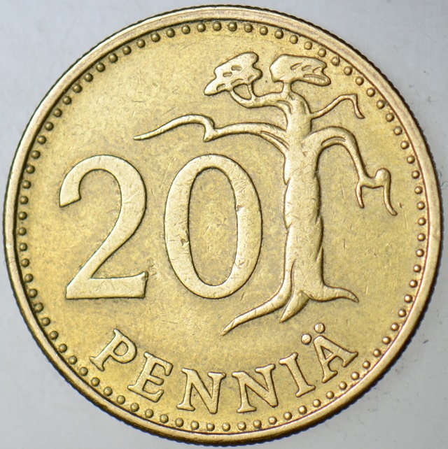 Finlandiya 20 Pennıa 1963.