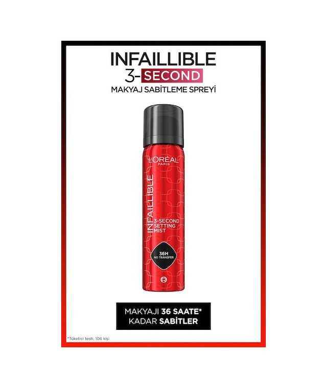 L'Oréal Paris Infaillible 3-Second Makyaj Sabitleme Spreyi
