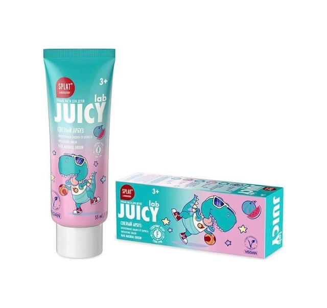 Splat Juıcy Lab +3 Yaş Karpuzlu Çocuk Diş Macunu Renkli Simli Çürük Önleyici Doğal Macun