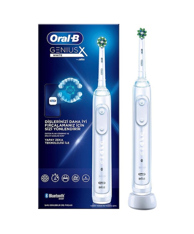 Oralb Genius X Aı White Beyaz Şarjlı Diş Fırçası