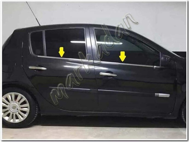 Markadan Renault Clio 3 Hb Krom Cam Çıtası 2006-2011 4 Parça Pasl