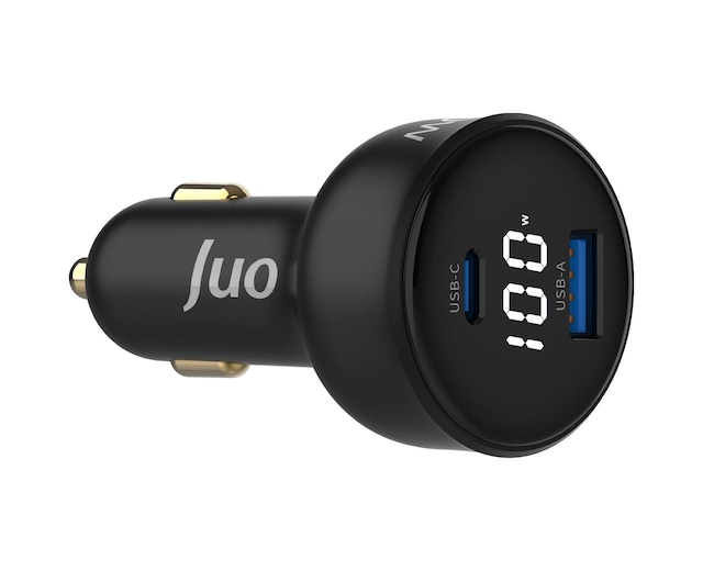 Juo 100w Led Ekranlı Type-c + Usb-a Araç Şarj Aleti İphone & Android & Notebook Araç İçi Şarj Cihazı