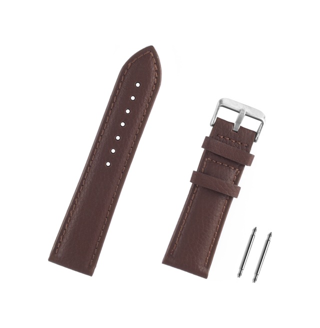 Açık Kahverengi Taba Floter Hakiki Deri Saat Kordonu Kayış 24mm