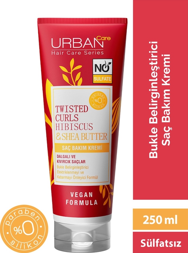 Urban Care Hibiscus & Shea Butter Kıvırcık Ve Dalgalı Saçlara Özel Saç Kremi Sülfatsız 250 ML