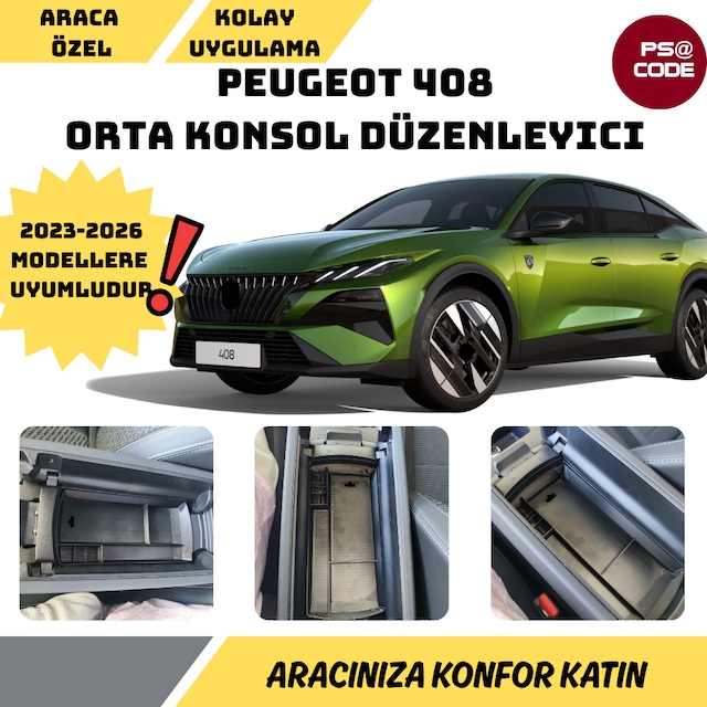 Peugeot 408 Orta Kolsol Düzenleyici-organizer