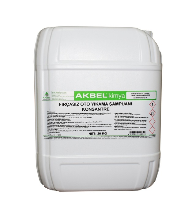 Akbel Fırçasız Oto Yıkama Şampuanı Konsantre 20 Kg 1/60