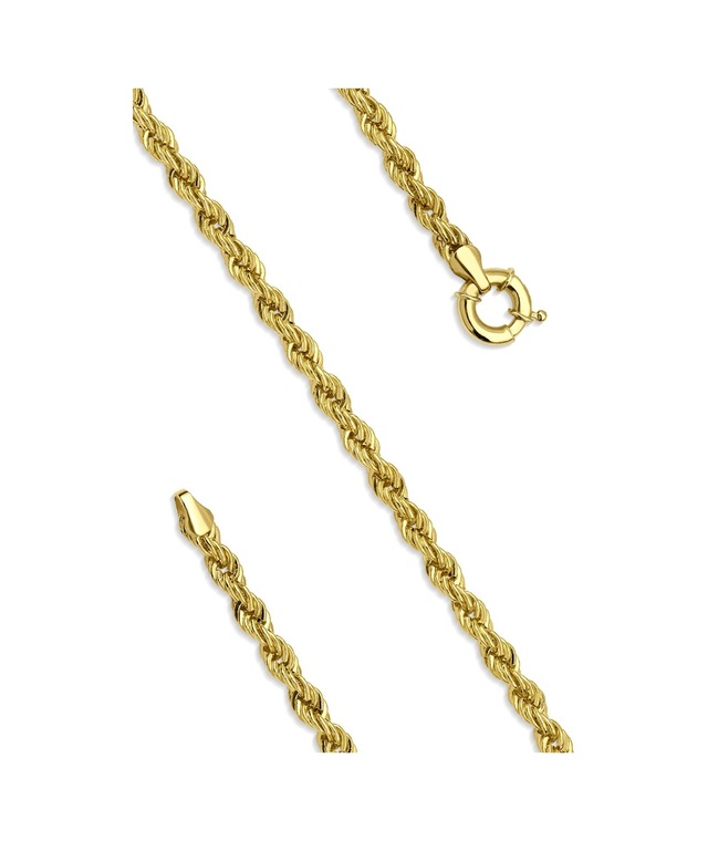 14 Ayar Altın Burgu Halat Bileklik 4.40 Mm Beyaz Altın 86933332