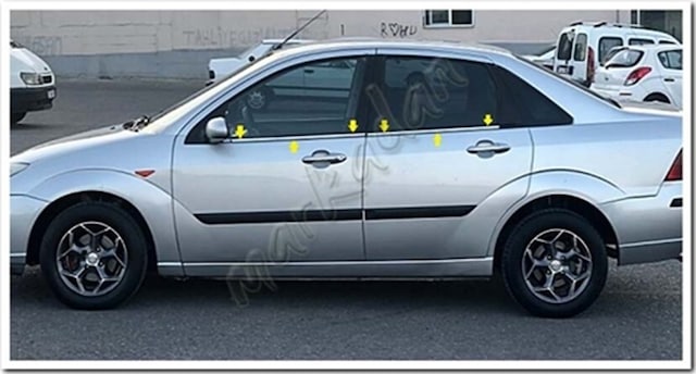 Db Chrome Ford Focus Sedan Cam Çıtası Nikelajı 1998-2005 4 Parça