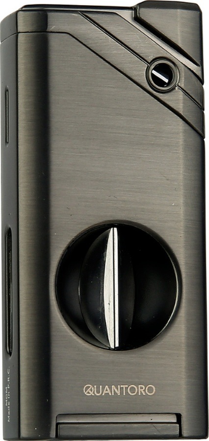Quantoro Tek Torch Pürmüz V-cut Gunmetal Metal Puro Çakmağı - Trz1123