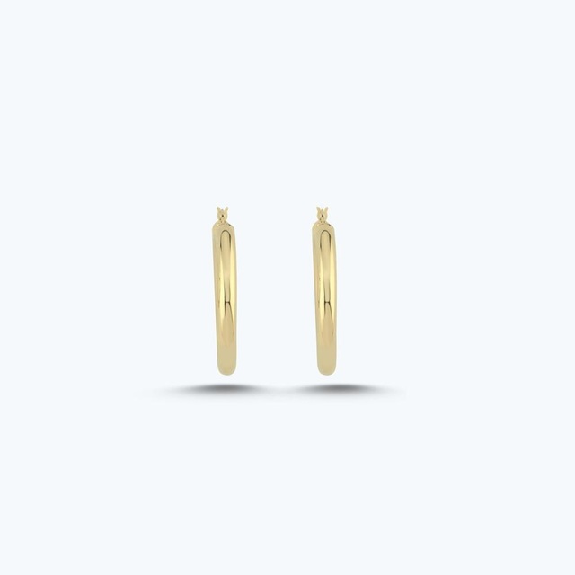 Altınbaş Altın Halka Küpe Akp0249-y-25977-25mm Çok Renkli