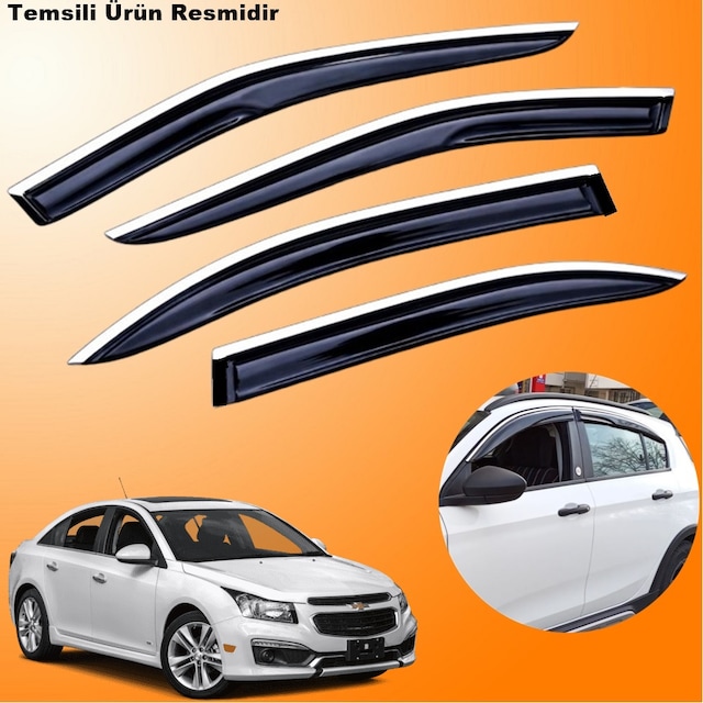 Chevrolet Cruze Sedan Mügen Cam Rüzgarlığı Abs Krom Nikelajlı Cam Rüzgarlığı 2009-2017 Arası