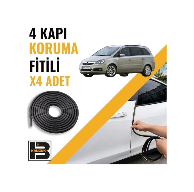 Opel Zafira B 2005-2014 Kapı Koruma Fitili-4 Kapı-siyah-bm2490