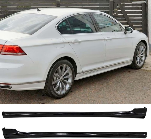 Vw Passat B8 R Line Yan Marşpiyel Seti Mat Siyah Plastik 2 Adet 2015 2016 2017 2018 2019