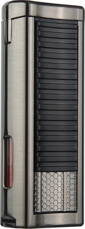 Quantoro Çift Torch Pürmüz Gunmetal Metal Puro Çakmağı - Trz1138