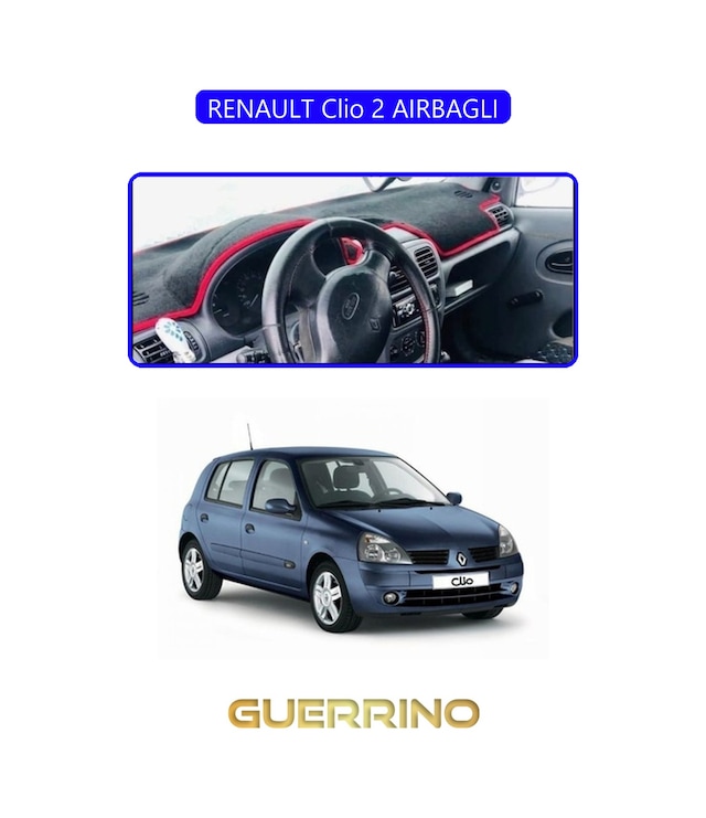 Renault Clio 2 Aırbaglıtorpido Koruma Halısı Mavi Kenar