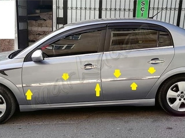 Opel Vectra C Krom Yan Kapı Çıtası 2002-2009 4 Parça Paslanmaz Çe