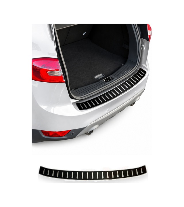 Ford Kuga I 2008-2012 Uyumlu Arka Tampon Eşiği Krom-karbon Folyolu