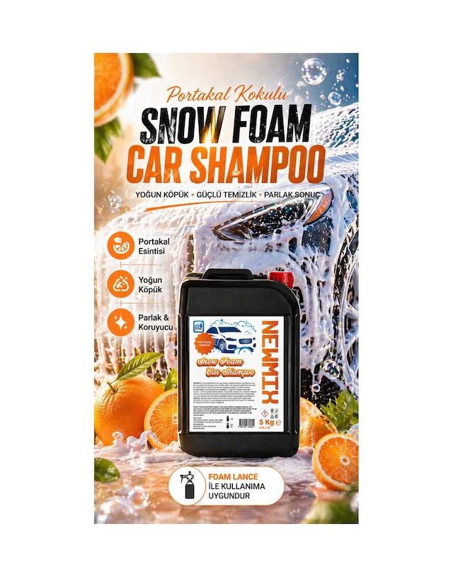 Newmix Snow Foam Portakal Kokulu Car Shampoo 5 Kg
