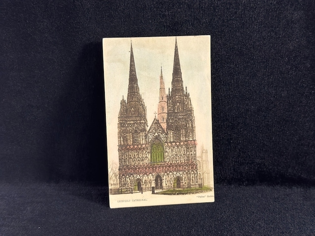 İngiltere Lichfield Cathedral Kilisesi Vintage Kartpostal Philco Series 1043 Teşhir Ürün