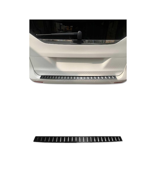 Mercedes Vito W447 2014-2027 Uyumlu Arka Tampon Eşiği Krom-karbon Folyolu