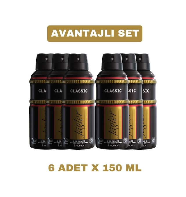 Jagler Classic Erkek Sprey Deodorant 6 x 150 ML