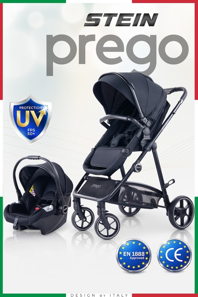 Prego Stein Çift Yönlü Portbebeli Travel Sistem Bebek Arabası Uv Tenteli