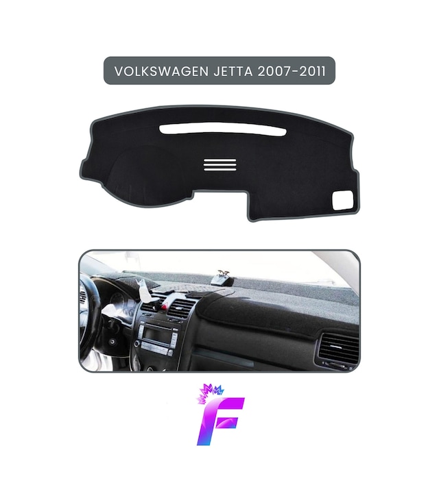 Volkswagen Jetta 2007-2011 Torpido Örtüsü Güneşten, Isıdan, Çatlamadan Korur Tam Uyum C14 Torpido Halısı
