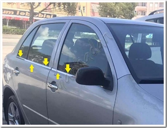 Markadan Skoda Fabia Hb Krom Cam Çıtası 2000-2007 4 Parça Paslanm