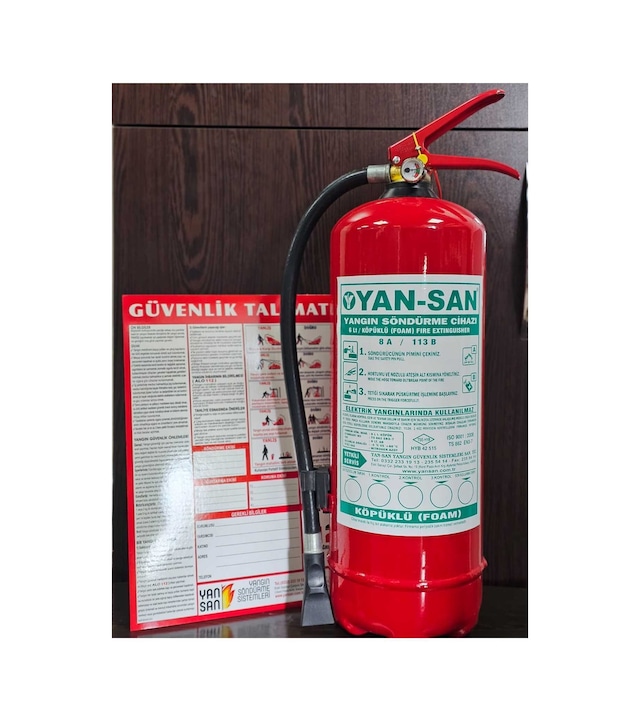 6 Kg Yangın Söndürme Cihazı Aff Köpük Ve Yangın Güvenlik Talimatı - 585549463