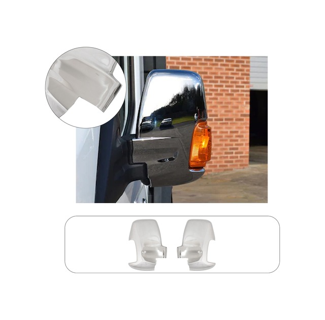 Ford Transit Uyumlu 2014-2023 Krom Ayna Kapağı 2 Parça Paslanmaz Çelik