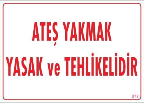 Buradabulabilirsin Ateşle Yaklaşmak Yasak Uyarı Levhası 25x35 Kod:877 Nl
