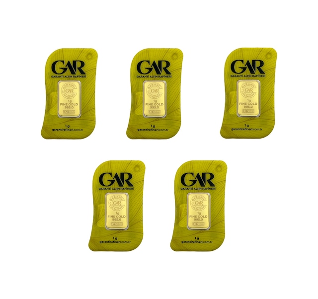 1 Gr 24 Ayar Gar Gram Altın 5'li