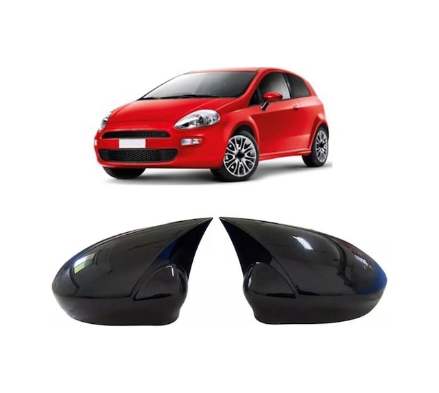 Fiat Punto 2009-2012 Uyumlu Yarasa Ayna Kapağı İthal Abs Plastik Pianoblack A+kalite