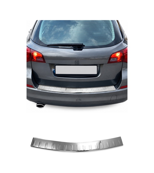 Opel Astra J Station Wagon 2010-2015 Uyumlu Krom Arka Tampon Eşiği Paslanmaz Çelik