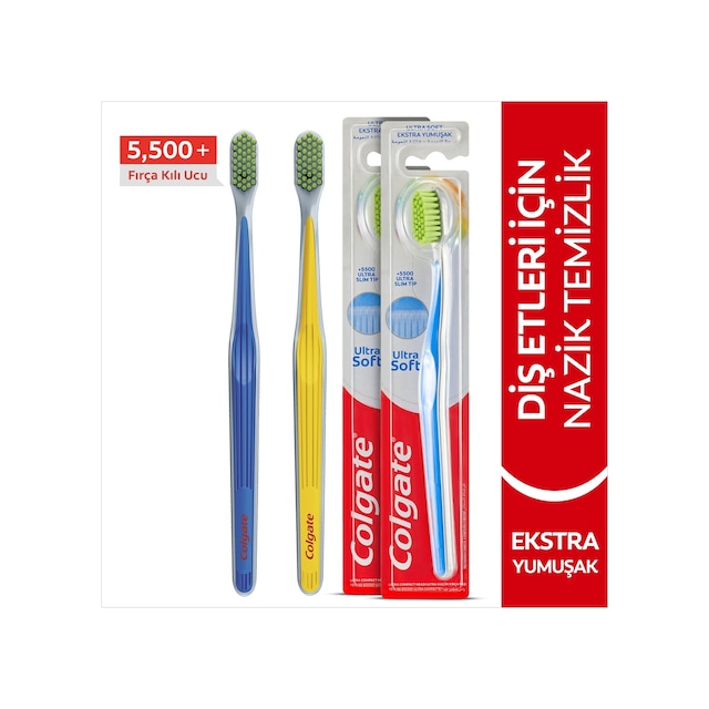 Colgate Ultra Soft Diş Etleri İçin Nazik Temizlik Diş Fırçası 2'li